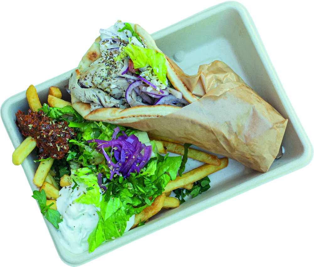 Pose G:n pita-ateria ja loaded fries